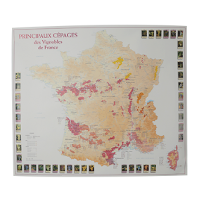 Carte des Cépages de France